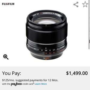 Fujifilm 56mm 1.2 APD lens.